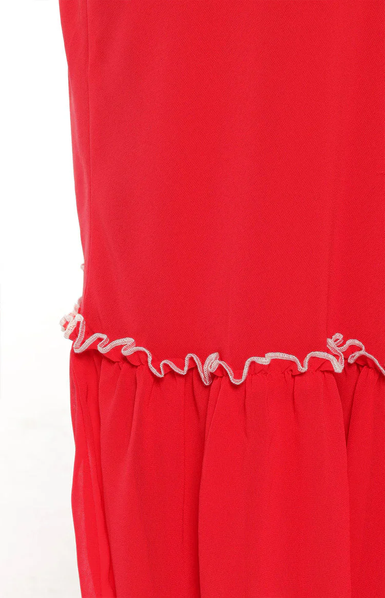 Wiatt Red Maxi Skirt