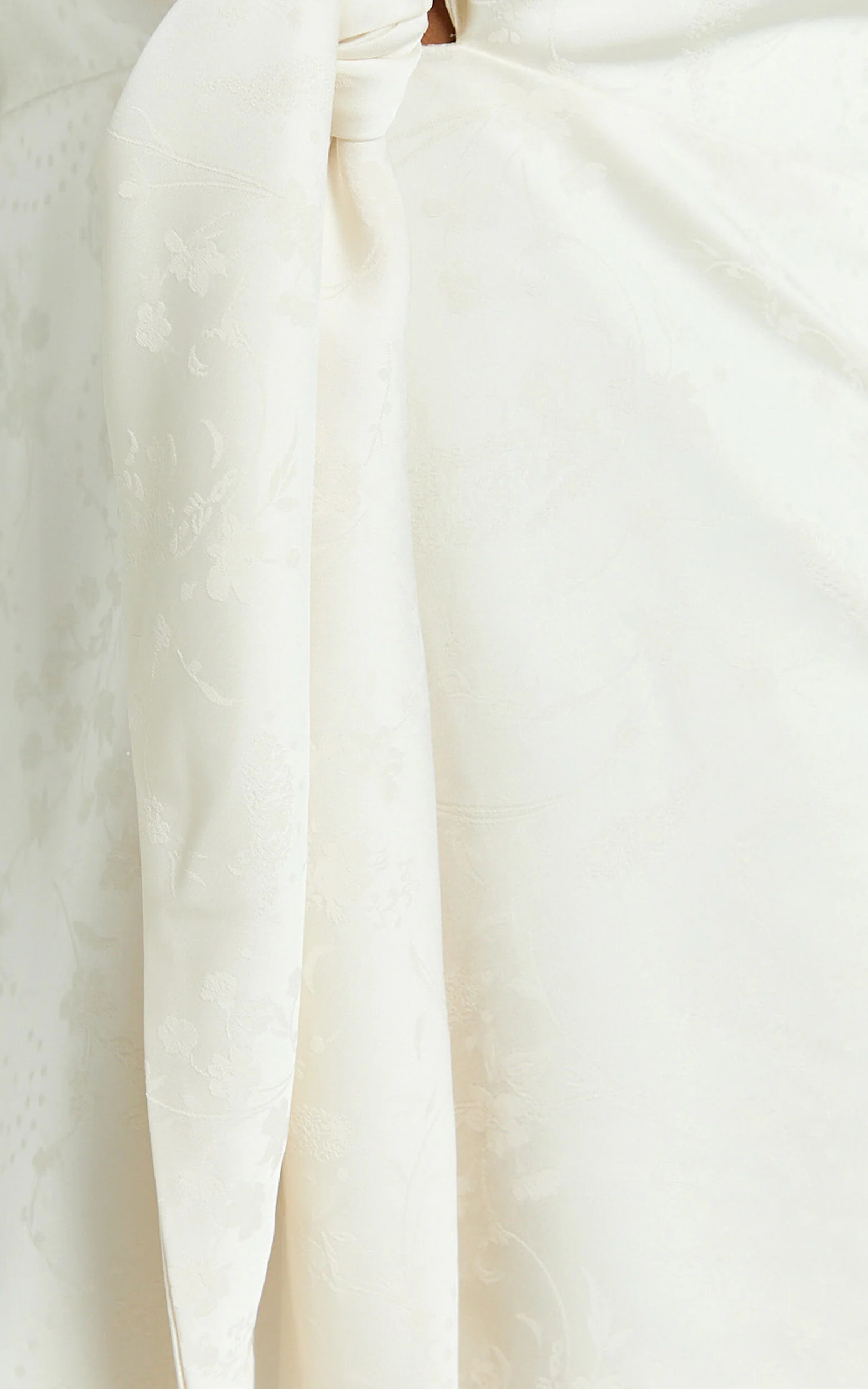 Paola Mini Dress - Tie Front Collared Skirt Dress in Off White