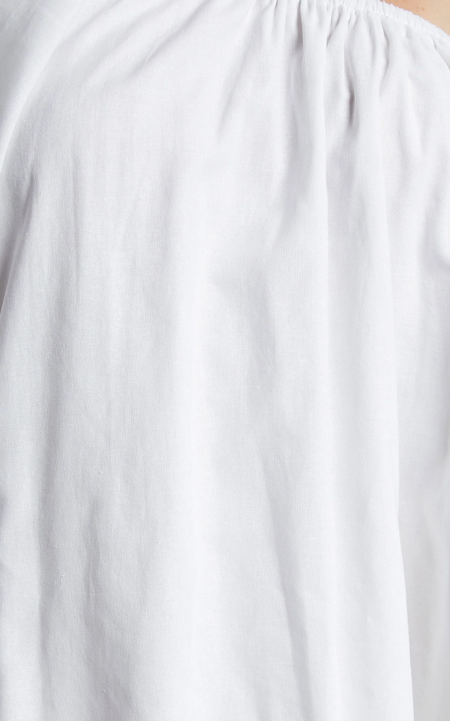 Estella Mini Dress - One Shoulder Puff Sleeve Shift Dress in White