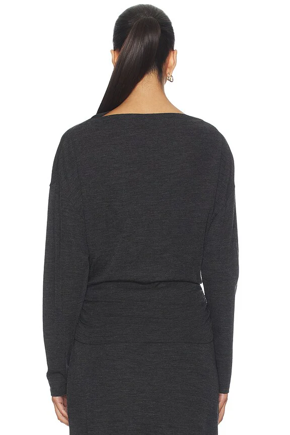 Draped Slash Neck Top