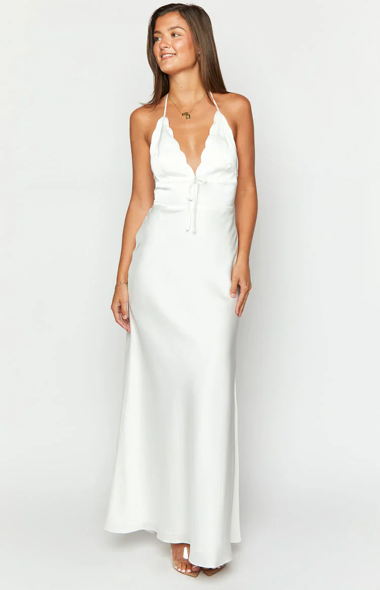 Nicole White Maxi Dress