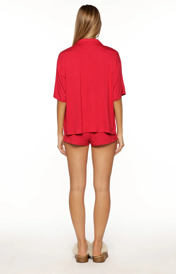 Jamey Burgundy Pajama Shirt