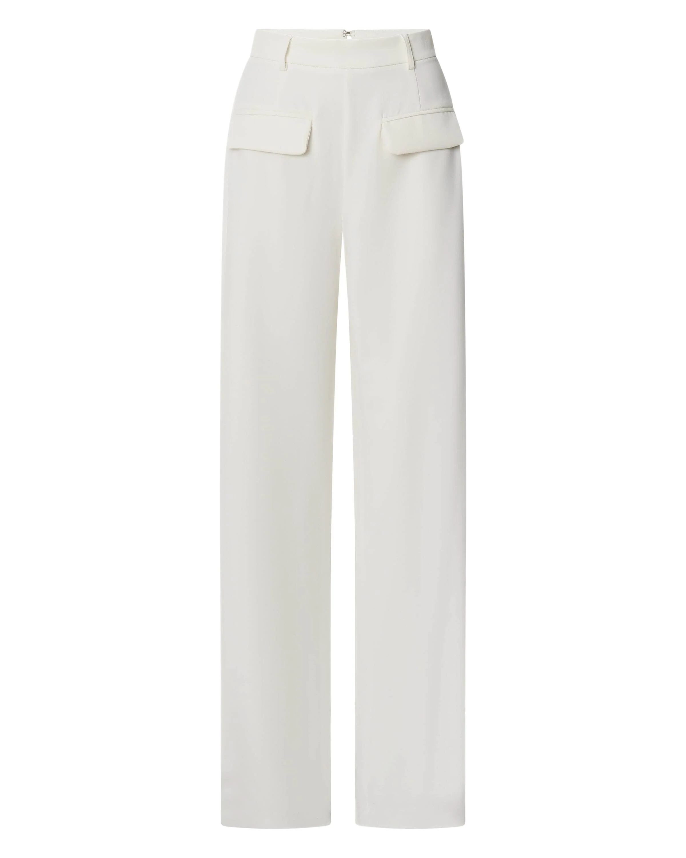 Paxton Pants - High Waisted Straight Leg Pants in Cream
