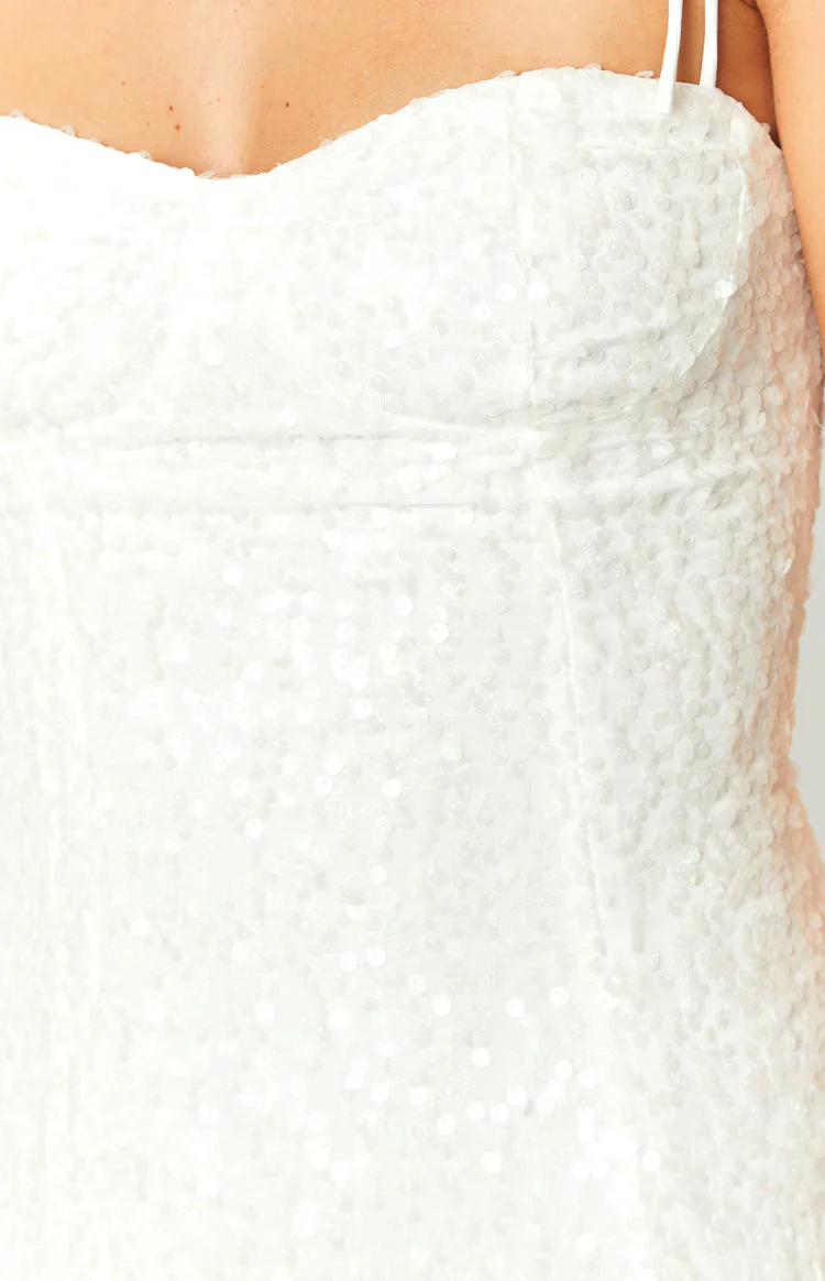 Penny Lane White Sequin Mini Dress