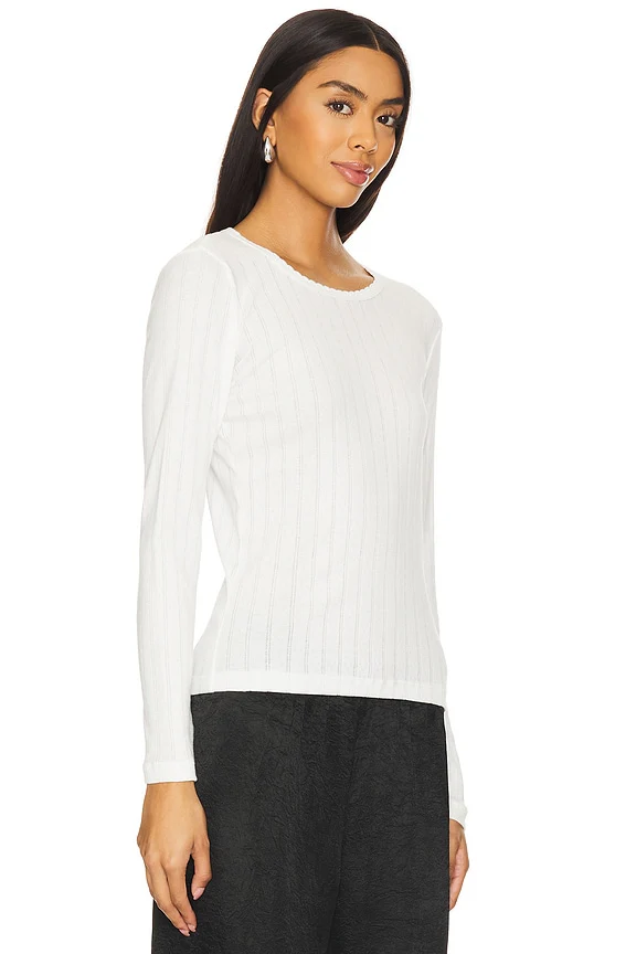 Pointelle Long Sleeve