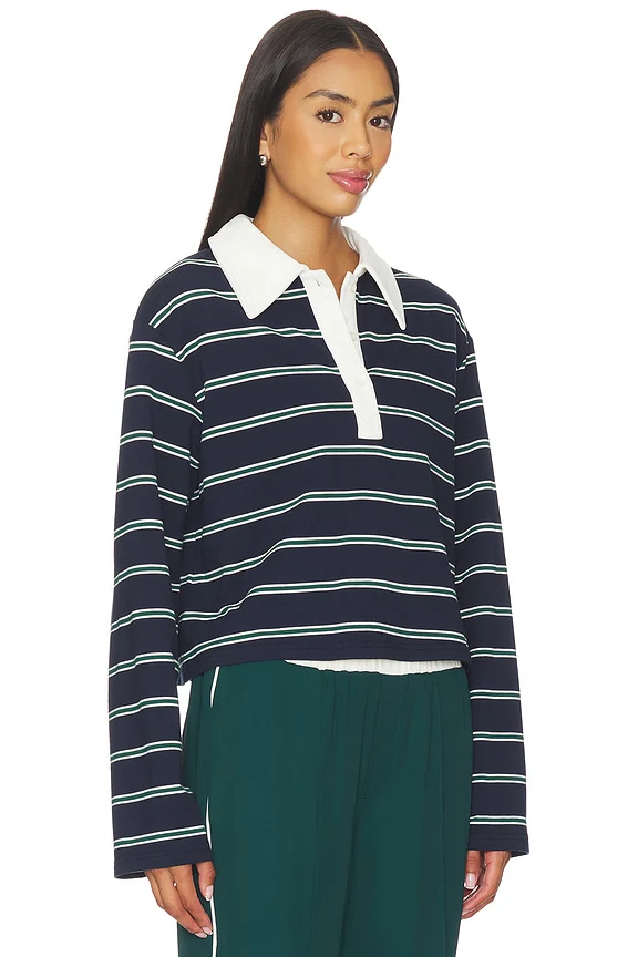 Ryland Rugby Top Green stripe