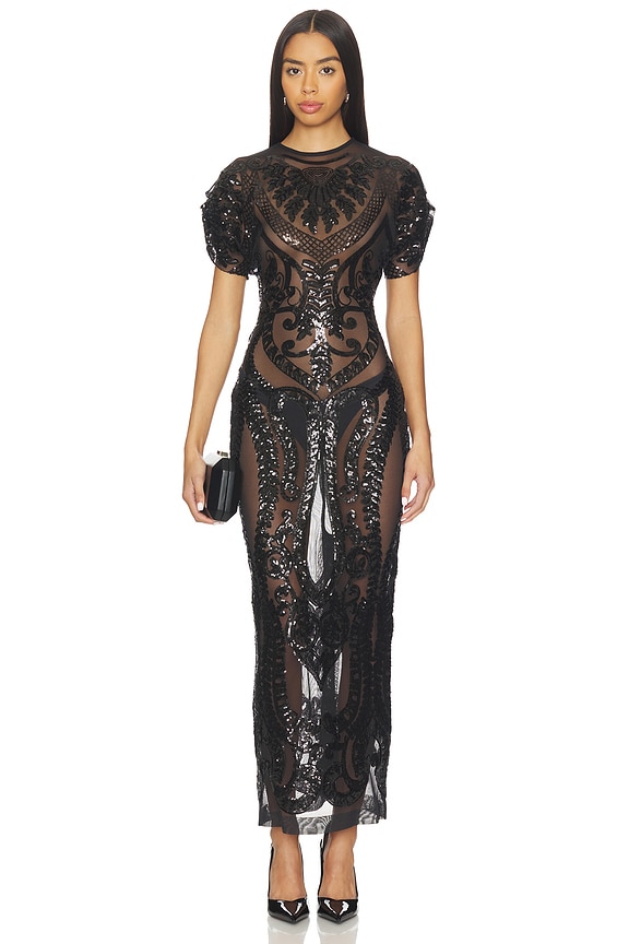 Cap Sleeve Long Dress