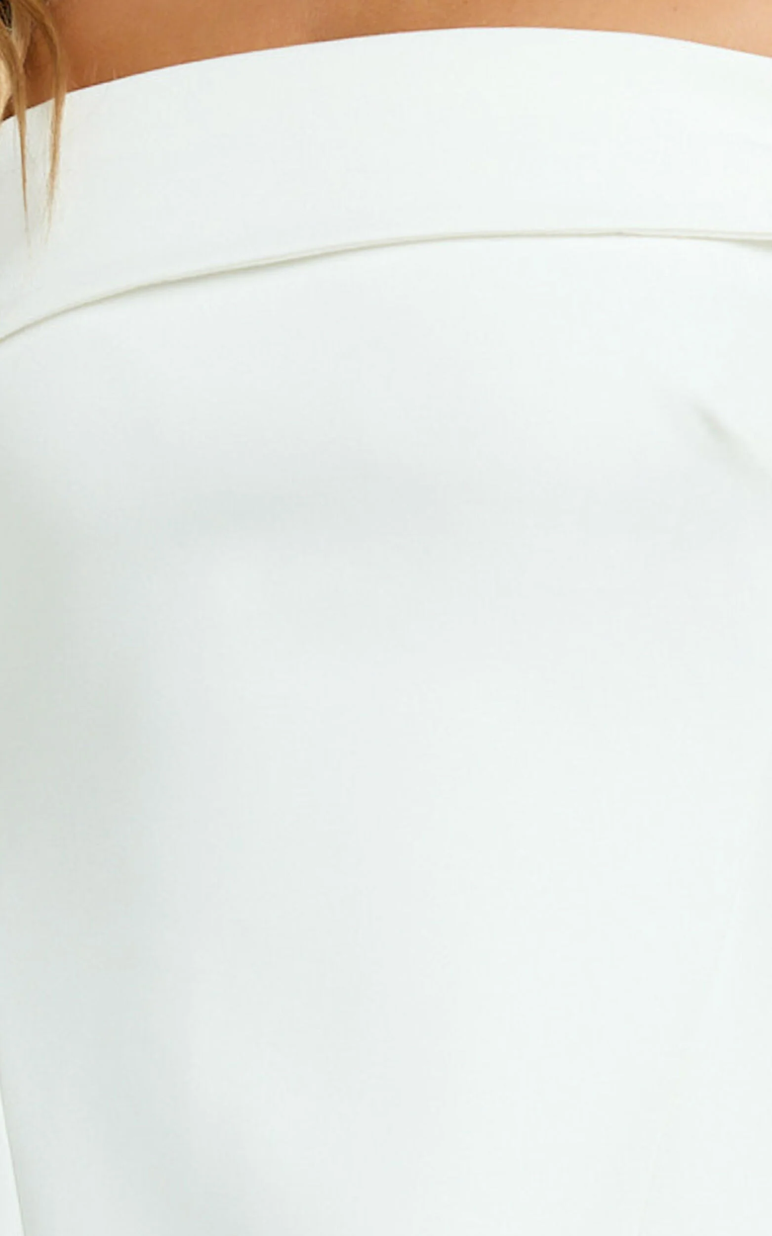 Cecilia Mini Dress - Off Shoulder Tie Detail Dress in White