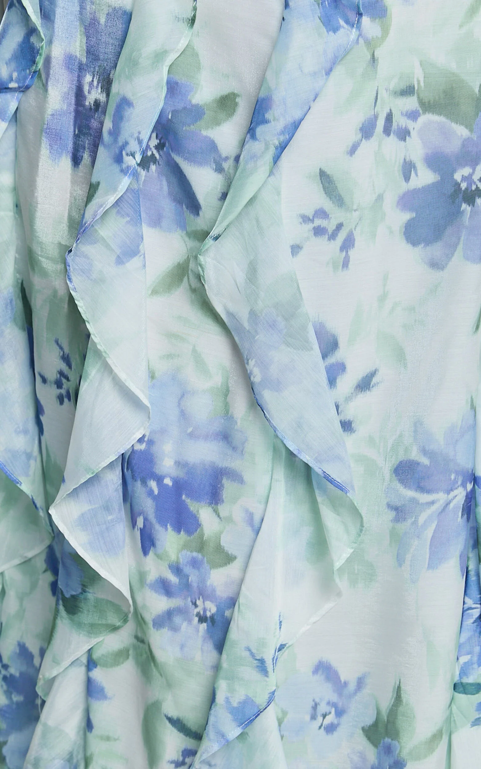 Amalie The Label - Rosalie Strappy Cut Out Ruffle Detail Maxi Dress in Elysian Print