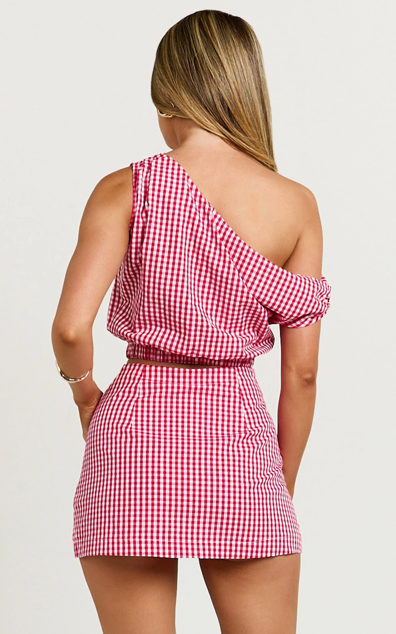 Margie Skirt -  Mini Skirt in Red Gingham