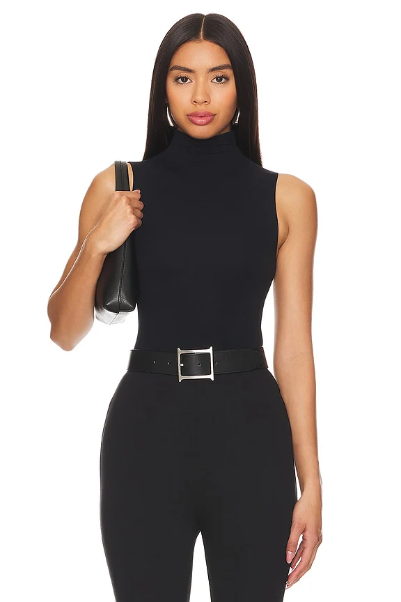 Ballet Seamless Mockneck Thong Bodysuit