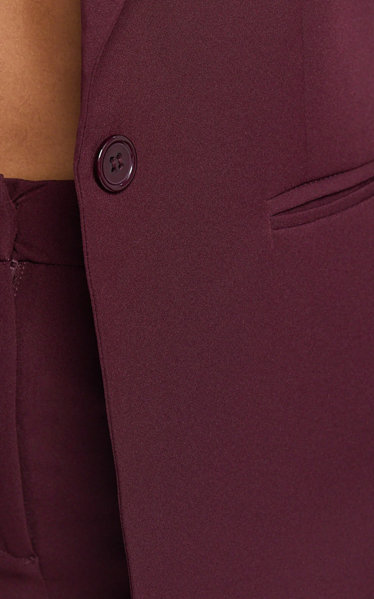 Hermie Blazer - Single Breasted Blazer in Wine