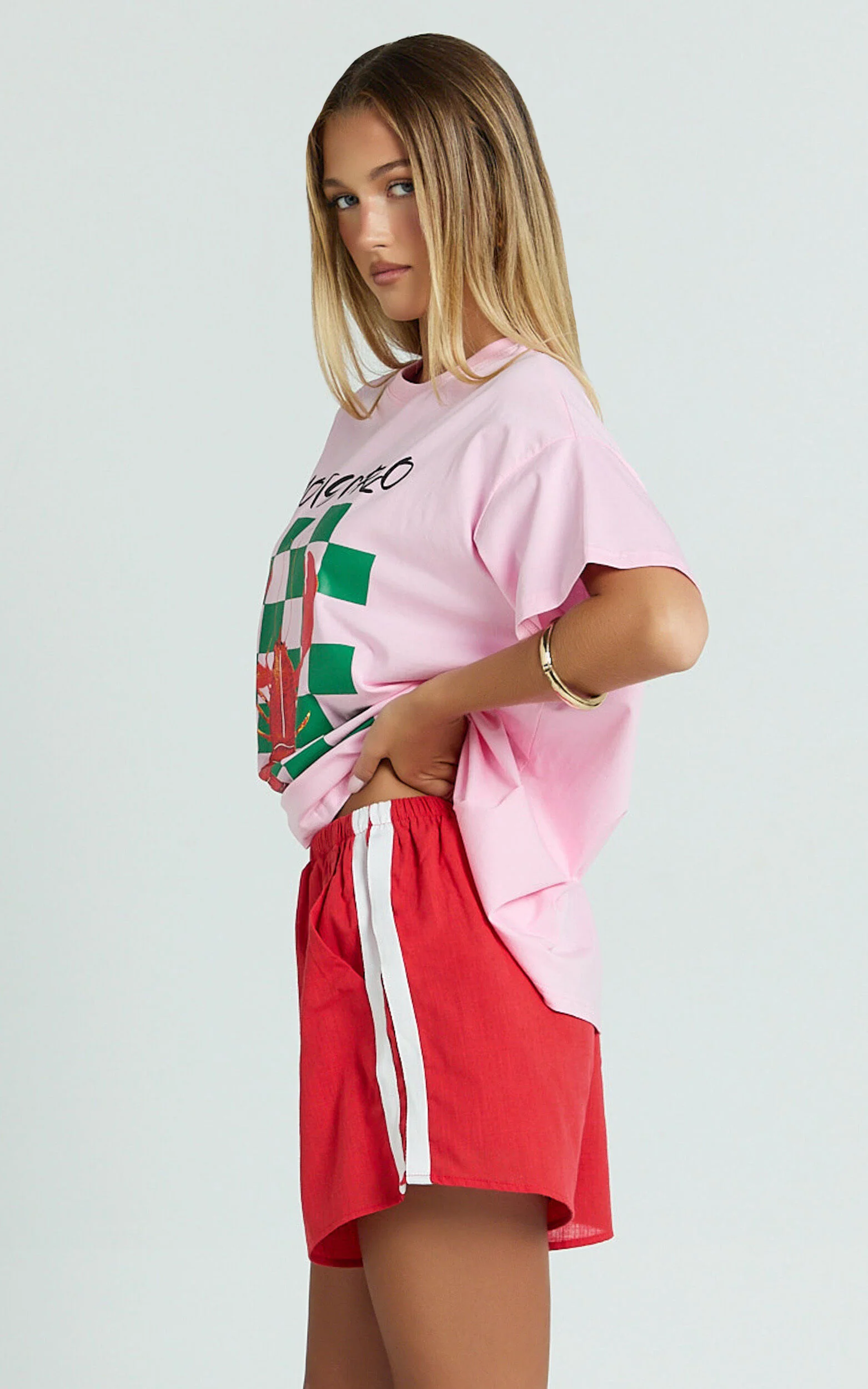 Liv Two Piece Set - Monte Carlo Lobster T-shirt Set in Pink