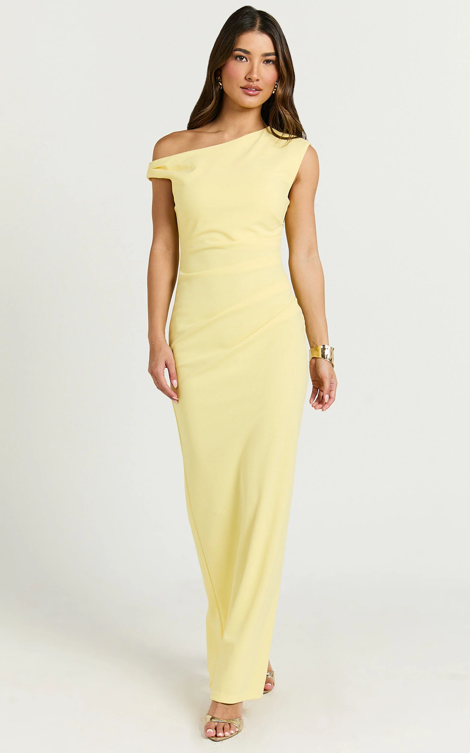 Genie Maxi Dress - Off The Shoulder Dress in Yellow