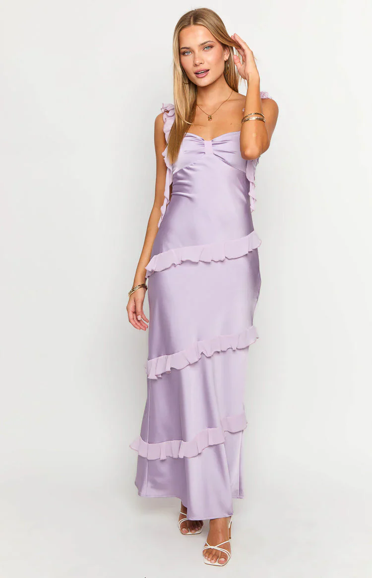 Marmalade Purple Ruffle Maxi Dress