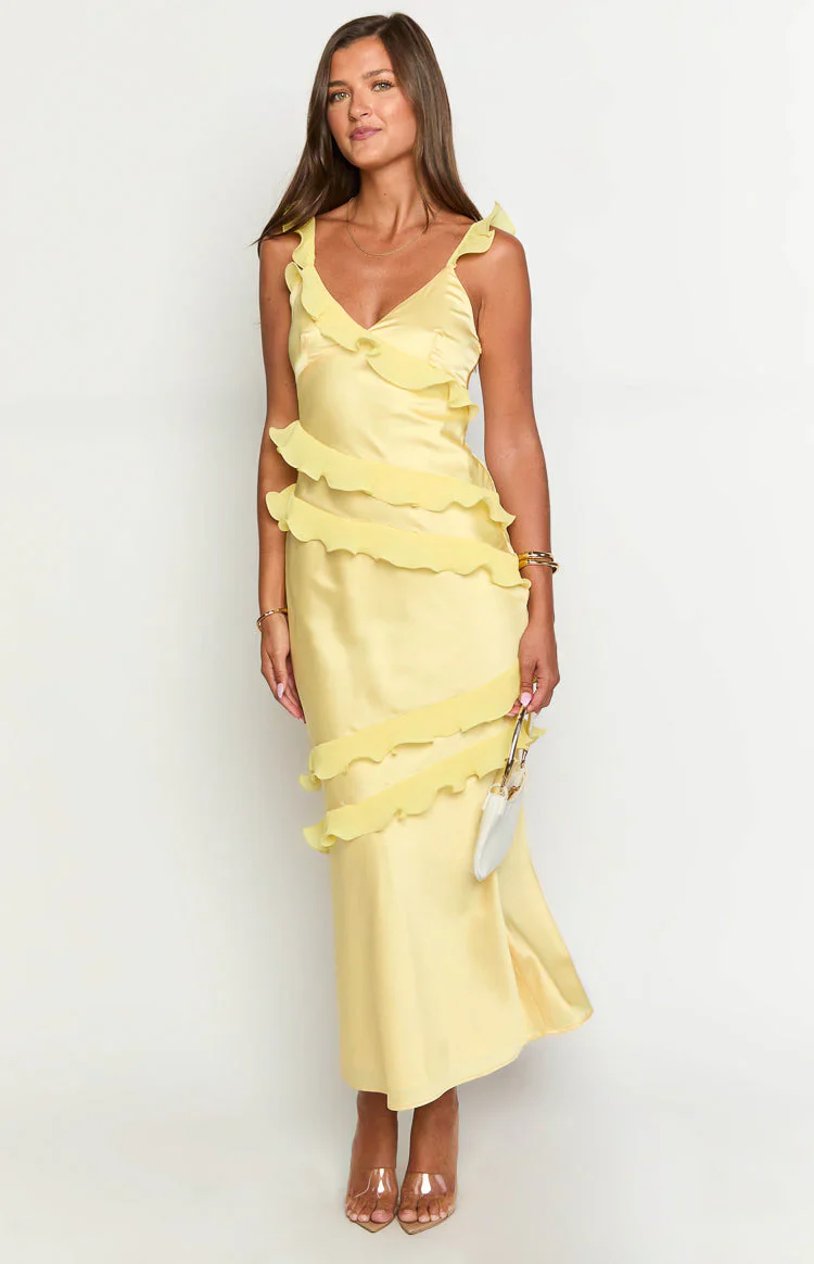 Evan Yellow Maxi Dress