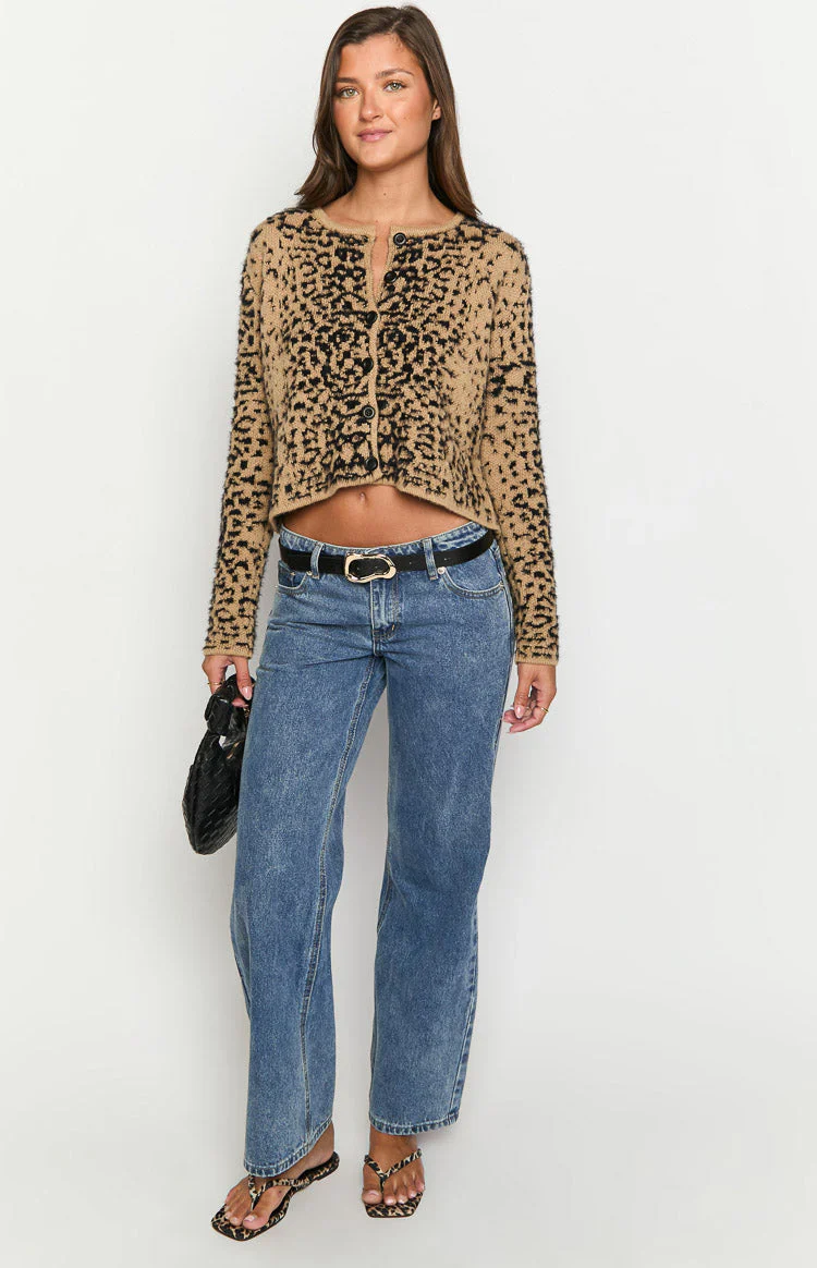 Kahli Leopard Print Cardigan