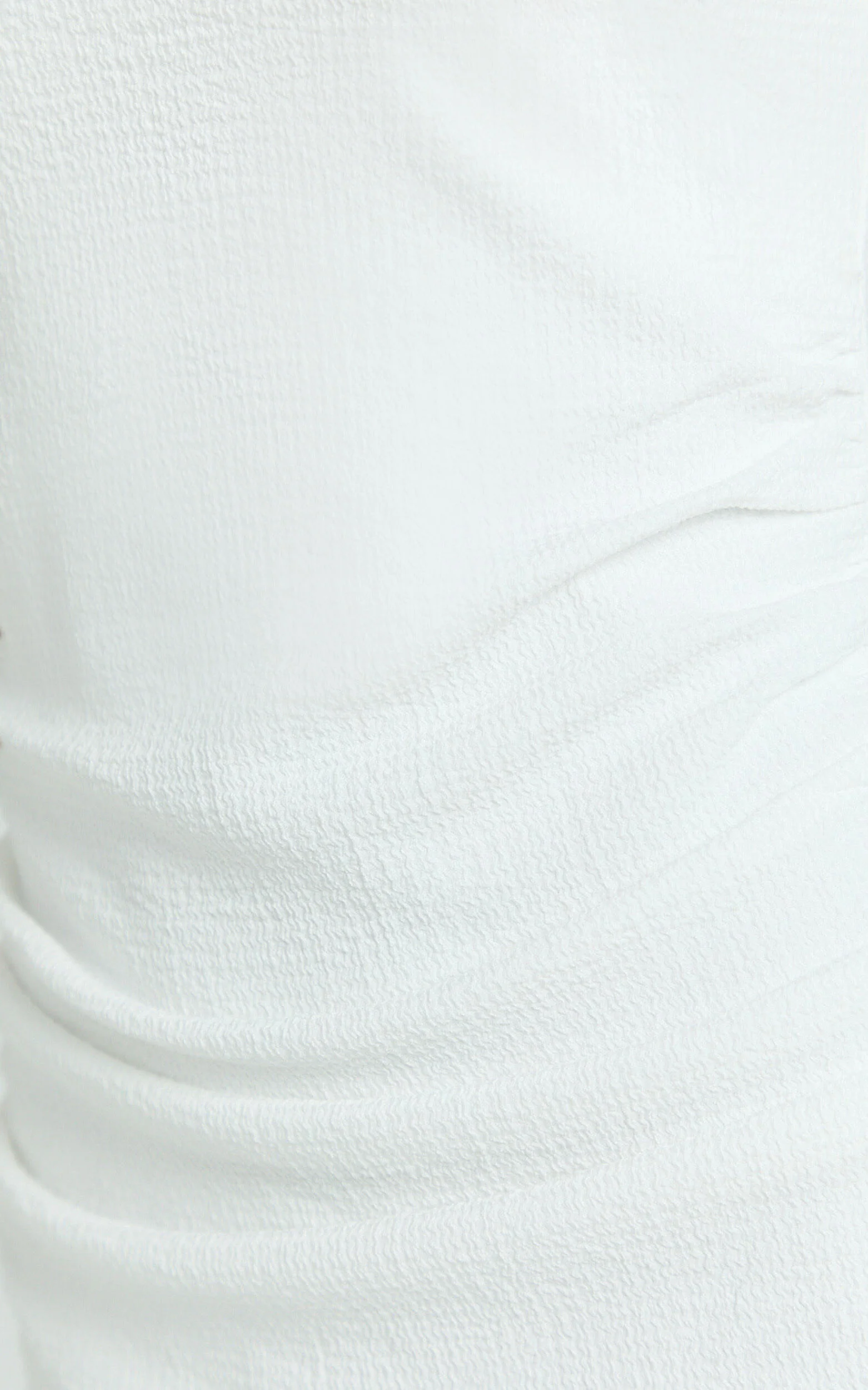 Pamela Midi Dress - High Neck Leg Split Dress in White