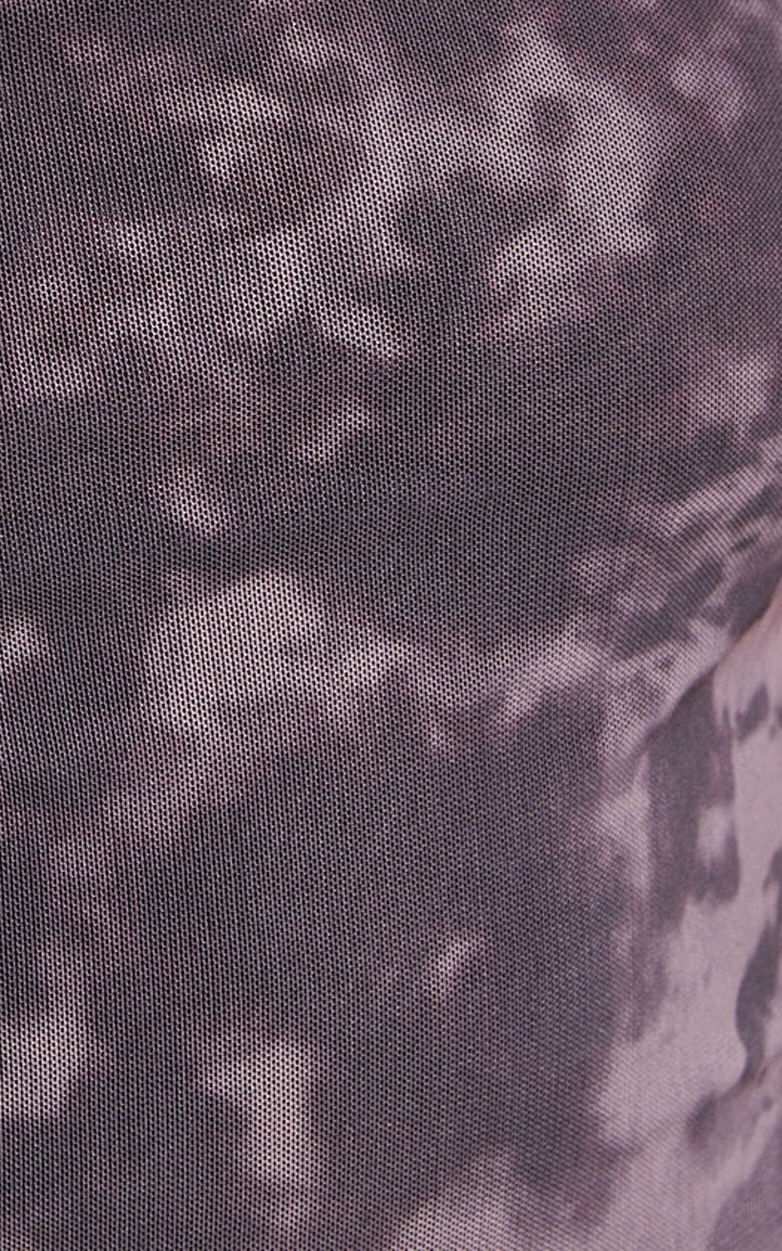 Teagan Midi Dress - Strappy Mesh Slip Dress in Plum