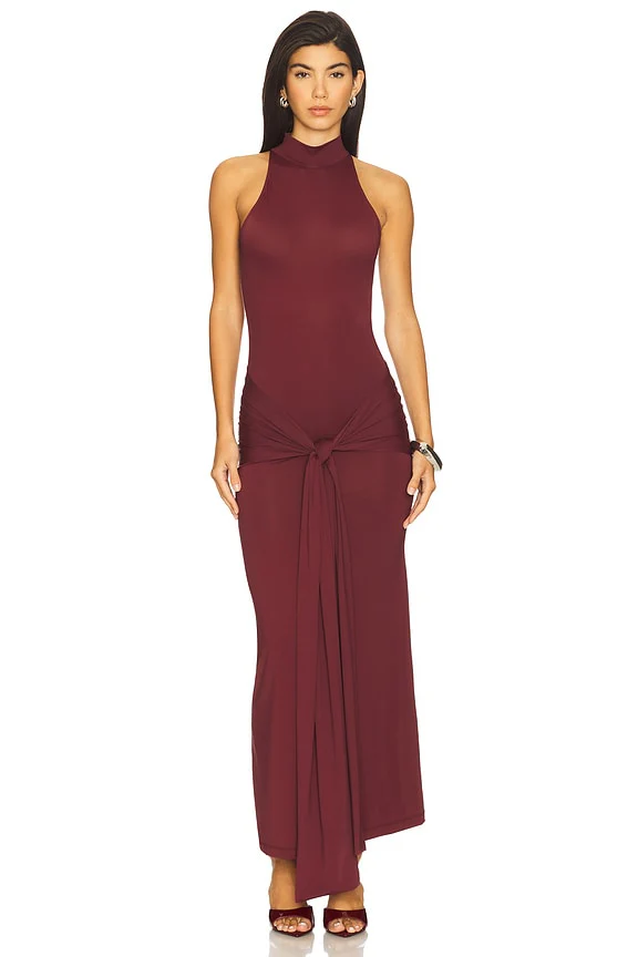 Isadora Maxi Tie Front Dress