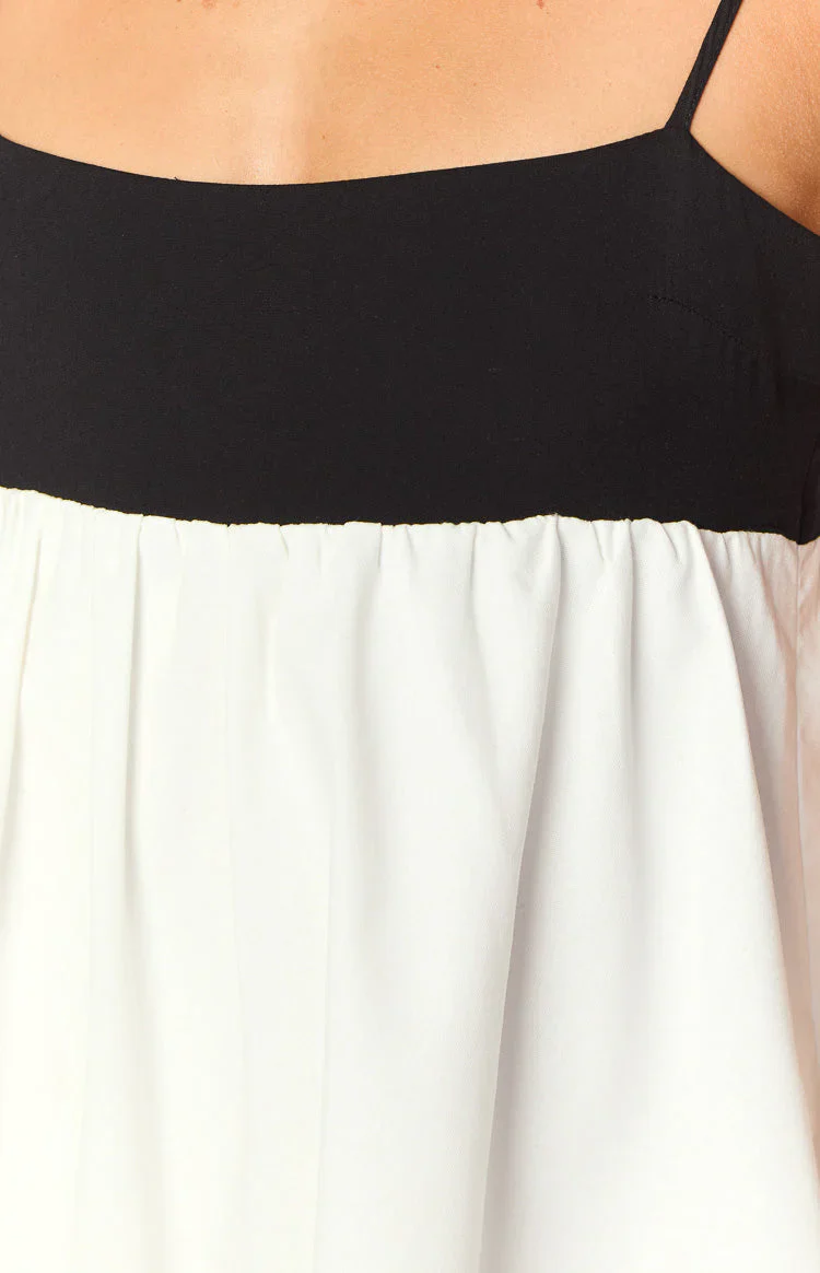 Karia White Contrast Mini Dress