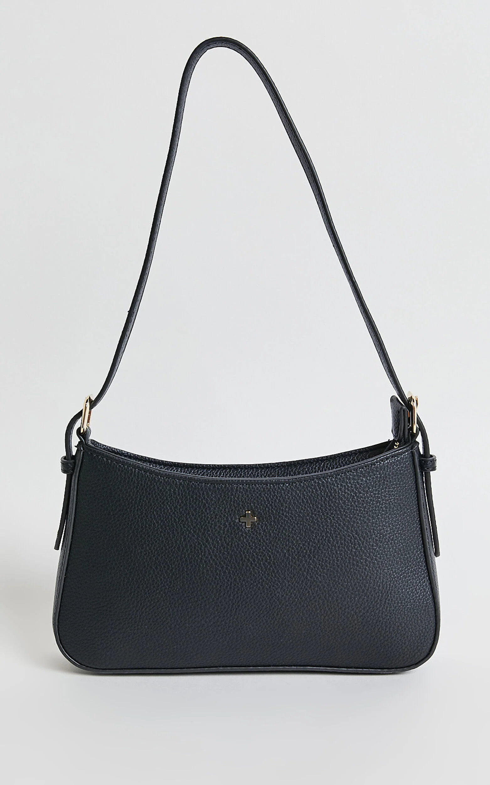 Peta and Jain - Lilu Shoulder Bag in Black Pebble/Gold