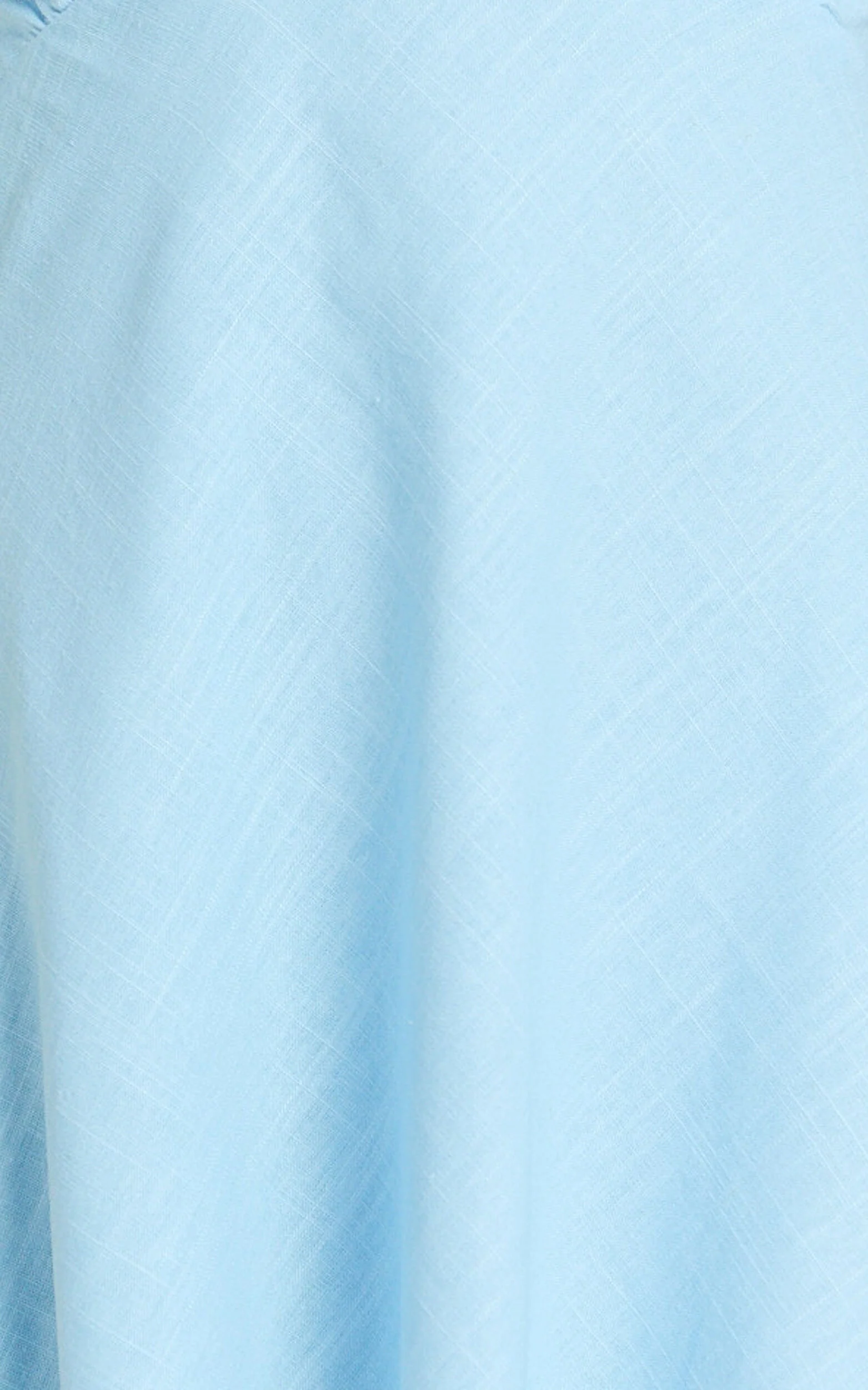 Laura Mini Linen Dress - Strappy V Neck Slip Dress in Light Blue