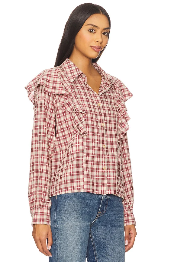 Dru Ruffle Front Blouse