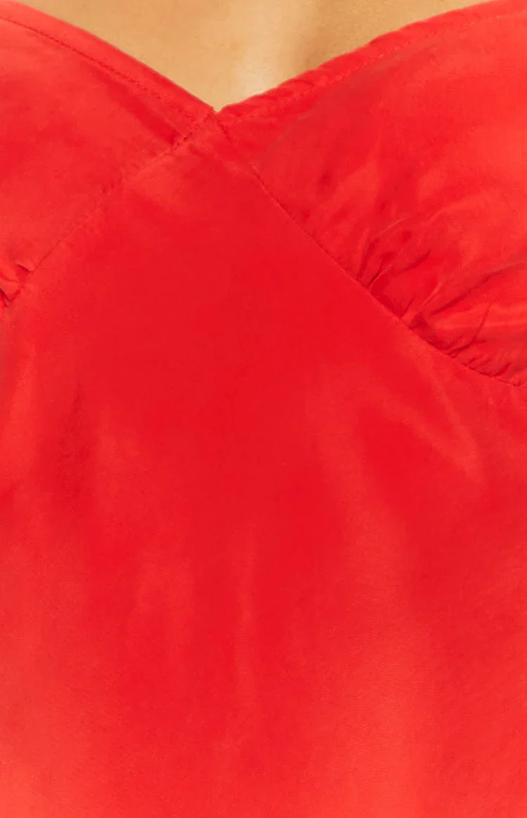 Waves Red Mini Dress