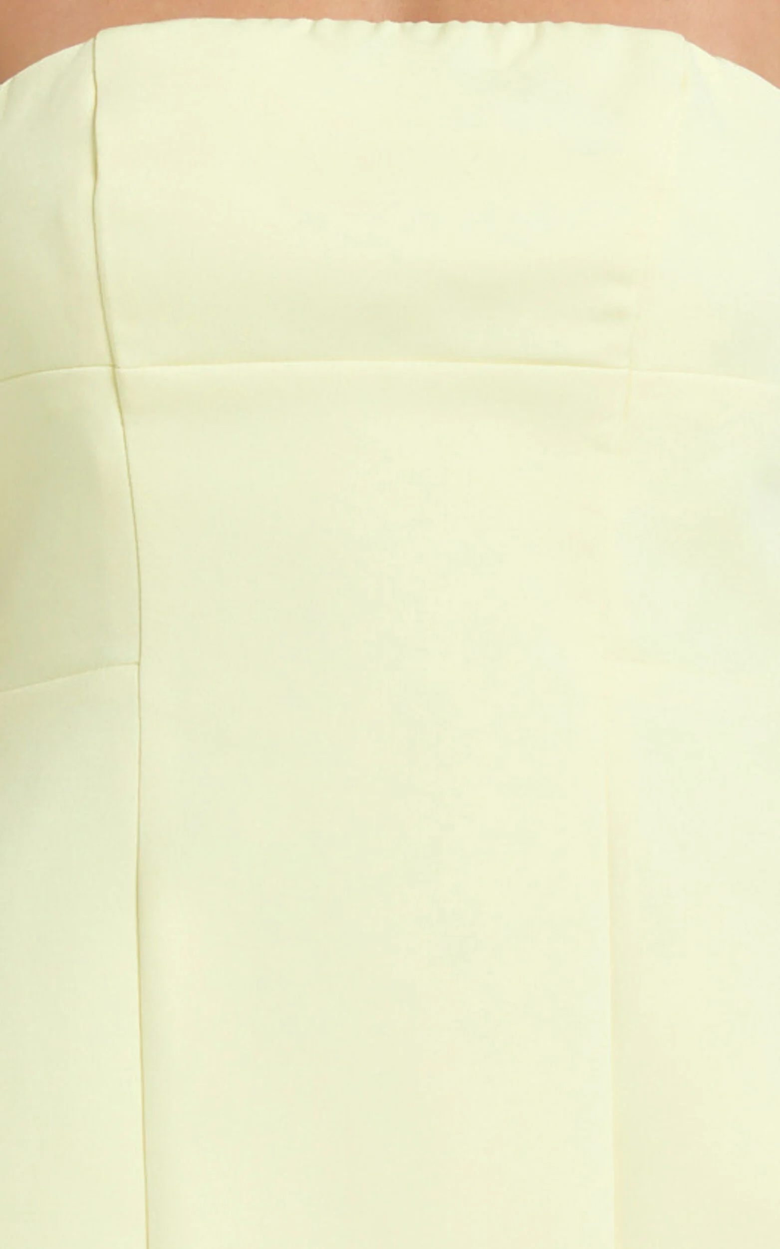 Catharine Mini Dress - Strapless A Line Dress in Lemon