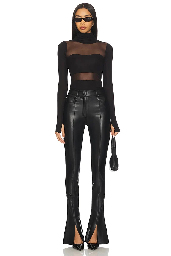 Rem Long Sleeve Fitted Turtleneck Top