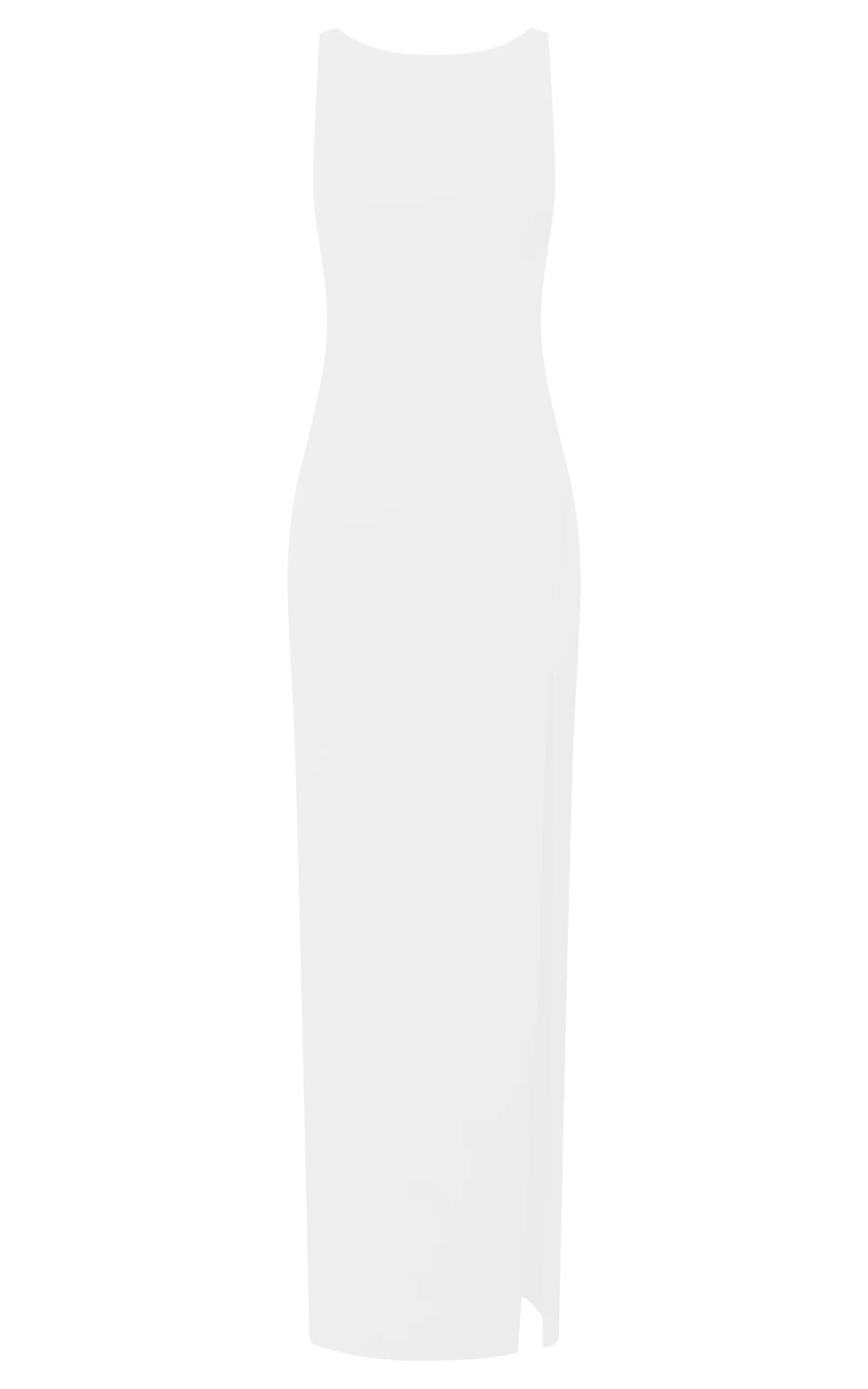 Indi Maxi Dress - Boat Neck Bodycon Dress in White