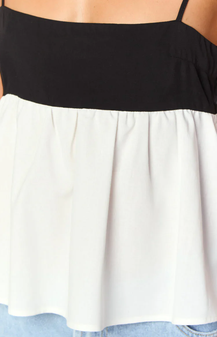 Ashka White Contrast Top