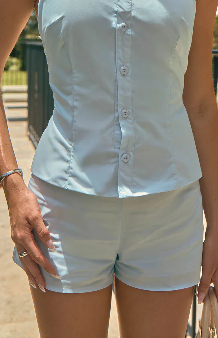 Caelan Blue Woven Shorts