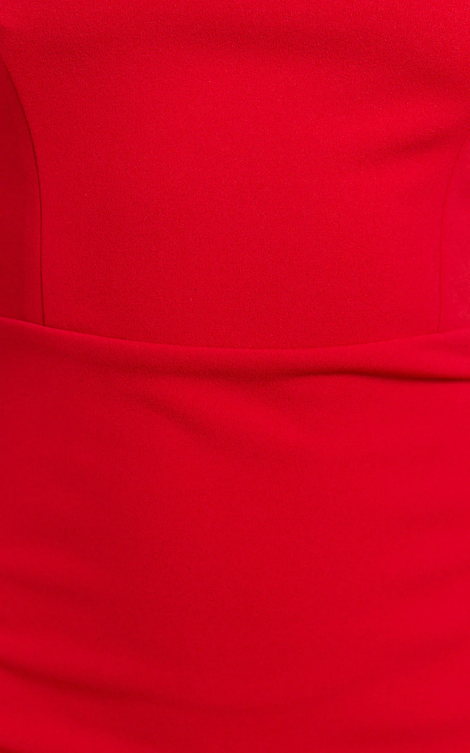 Salome Midi Dress - Halter Neck Column Dress in Red