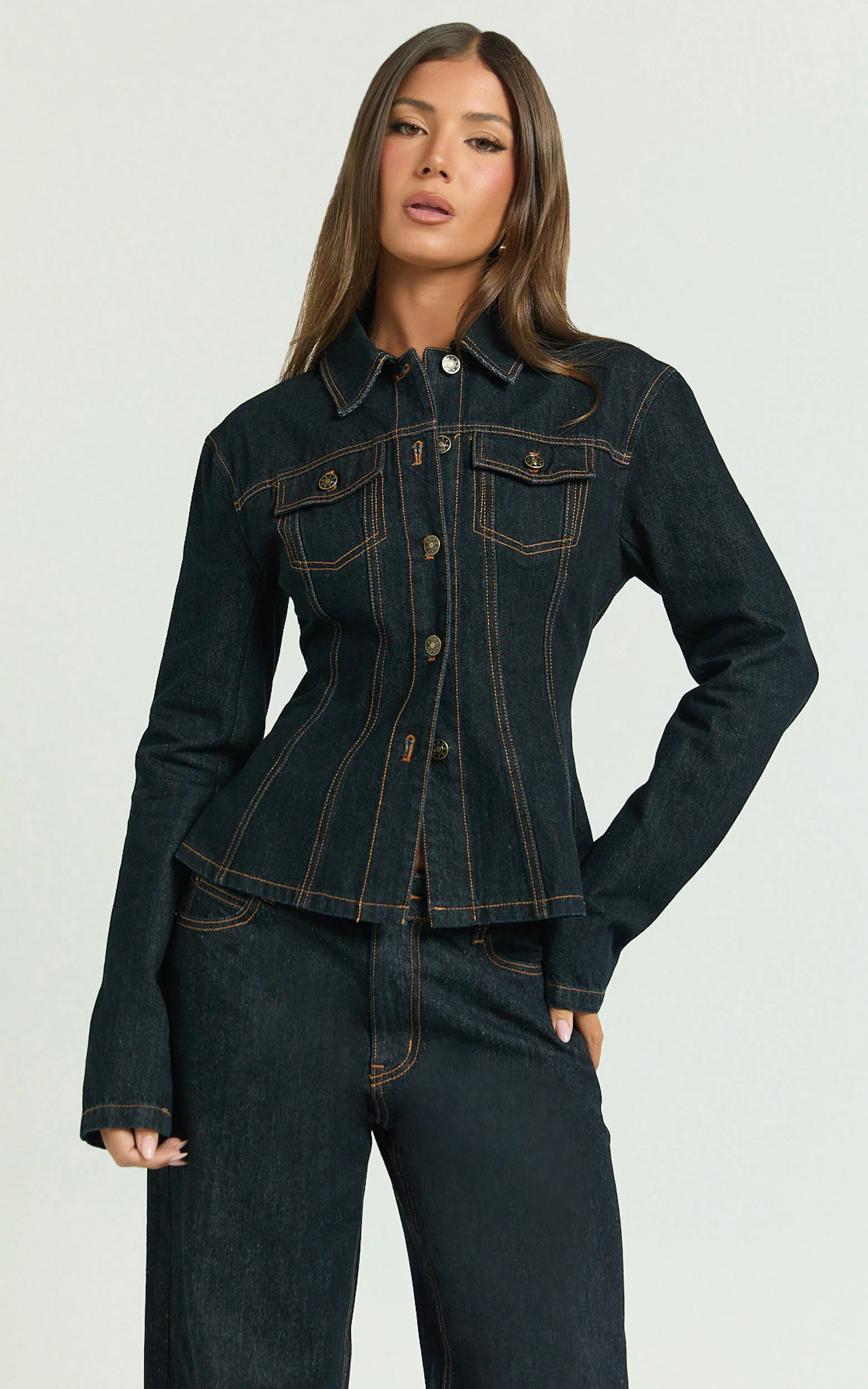 Lioness - Rider Denim Jacket in Dark Denim