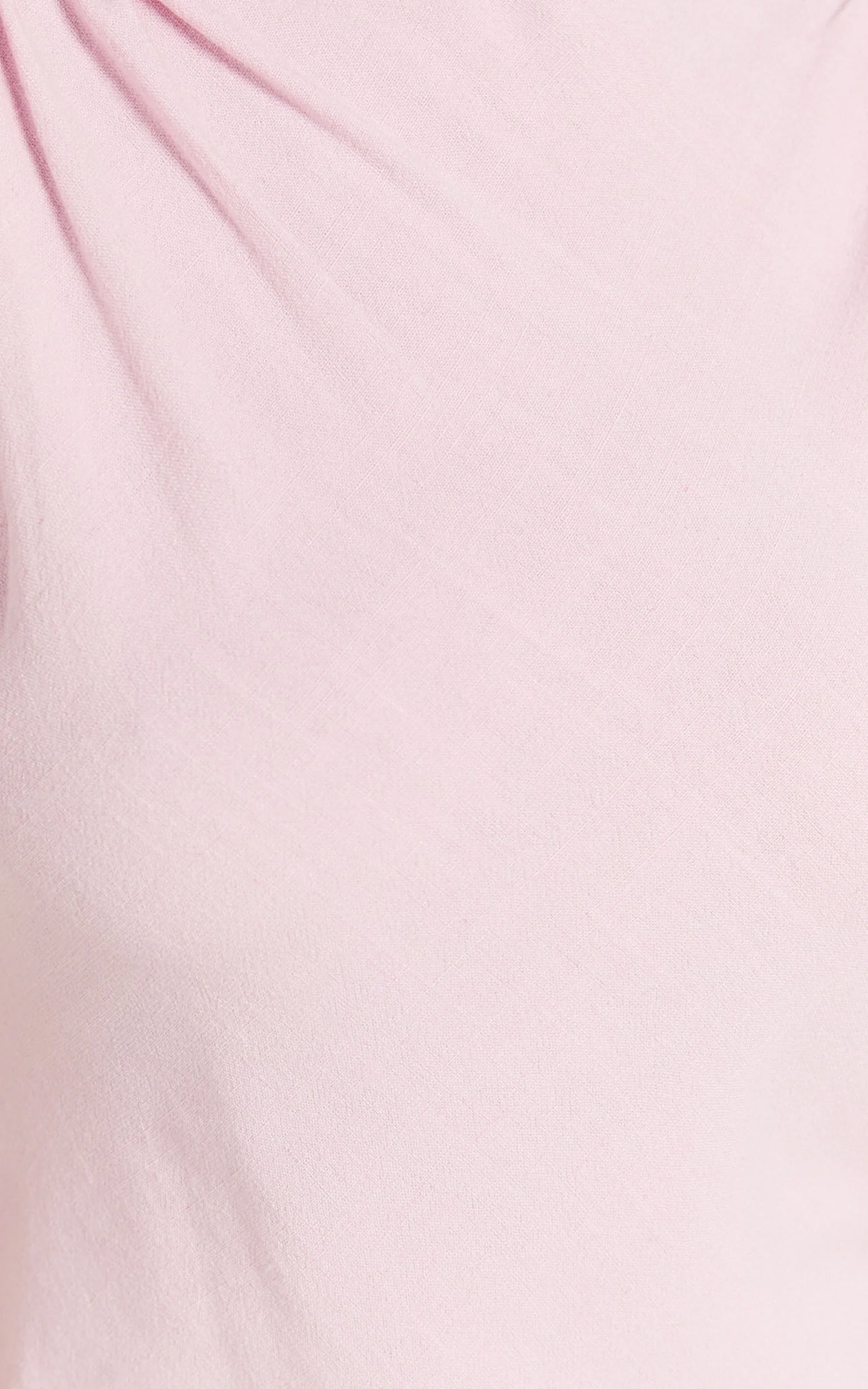 Jessenia Midi Dress - Linen High Neck Dress in Soft Pink