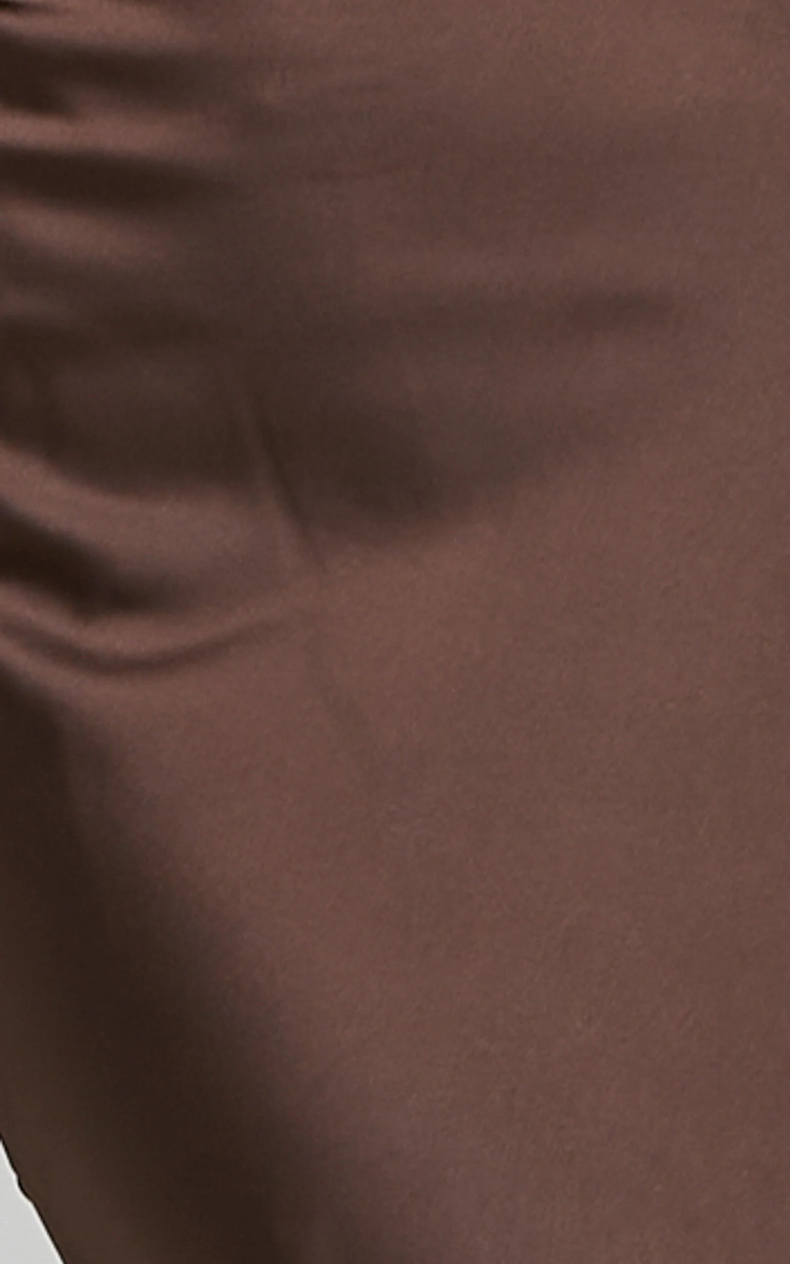 Lunaria Maxi Dress - Cowl Mermaid Slip Dress in Chocolate Satin