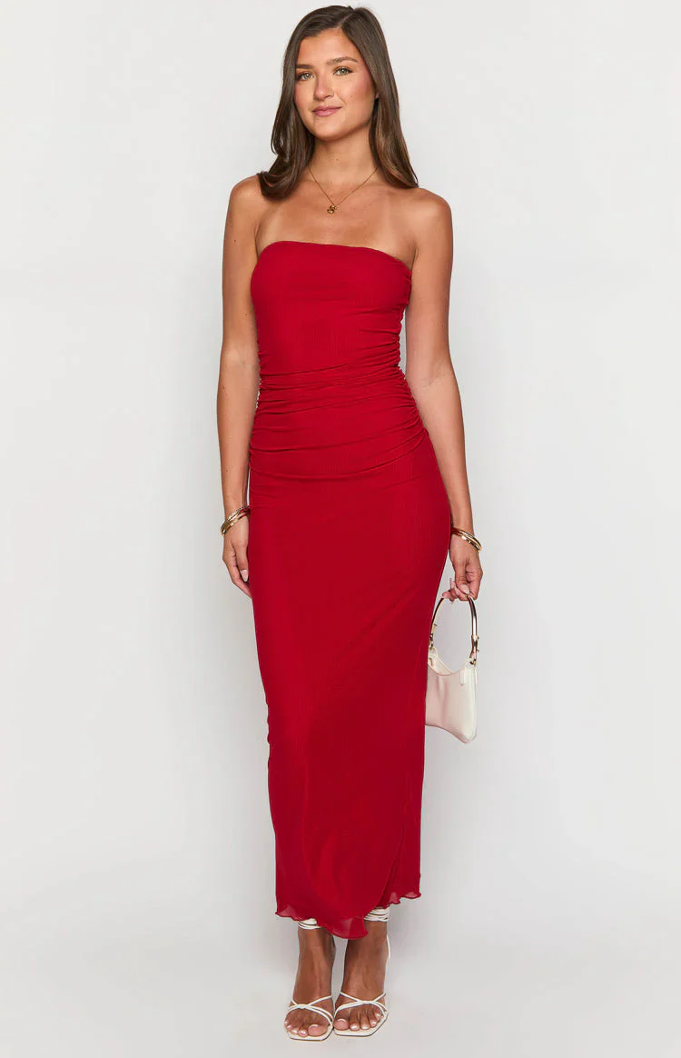 Imogen Red Maxi Dress