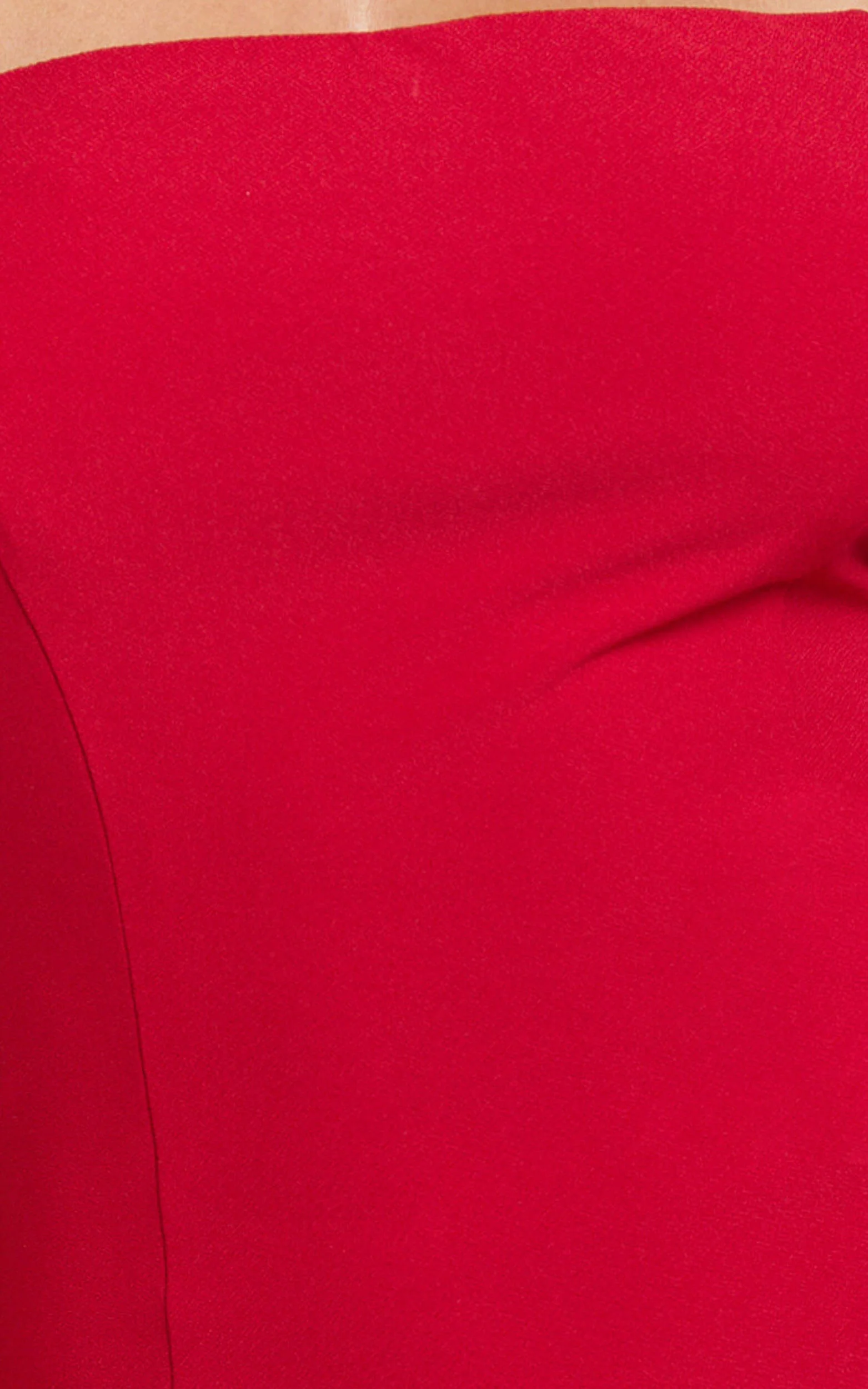 Sophie Mini Dress - Tie Neck Strapless Bodycon Dress in Red