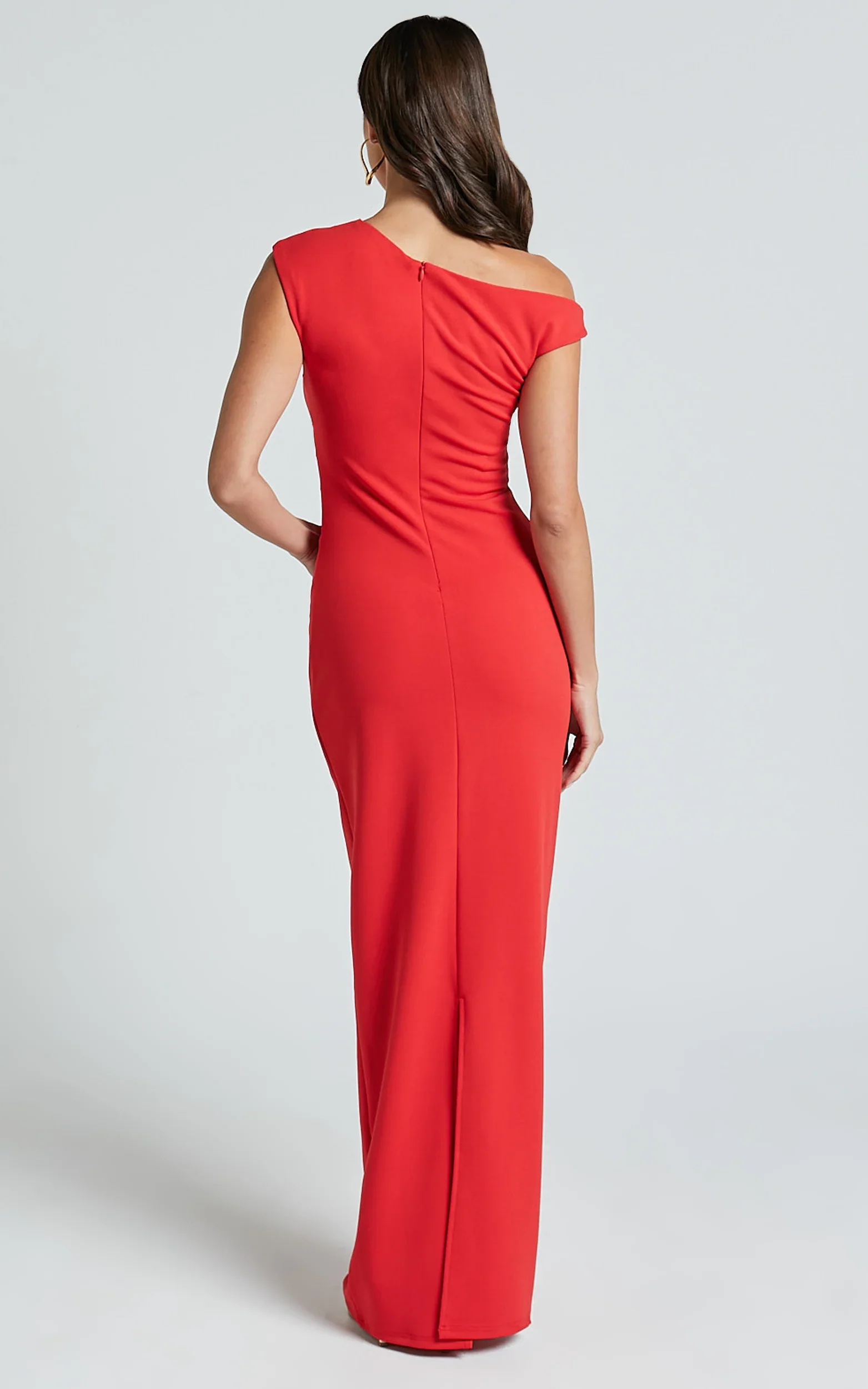Genie Maxi Dress - Off The Shoulder Dress in Red