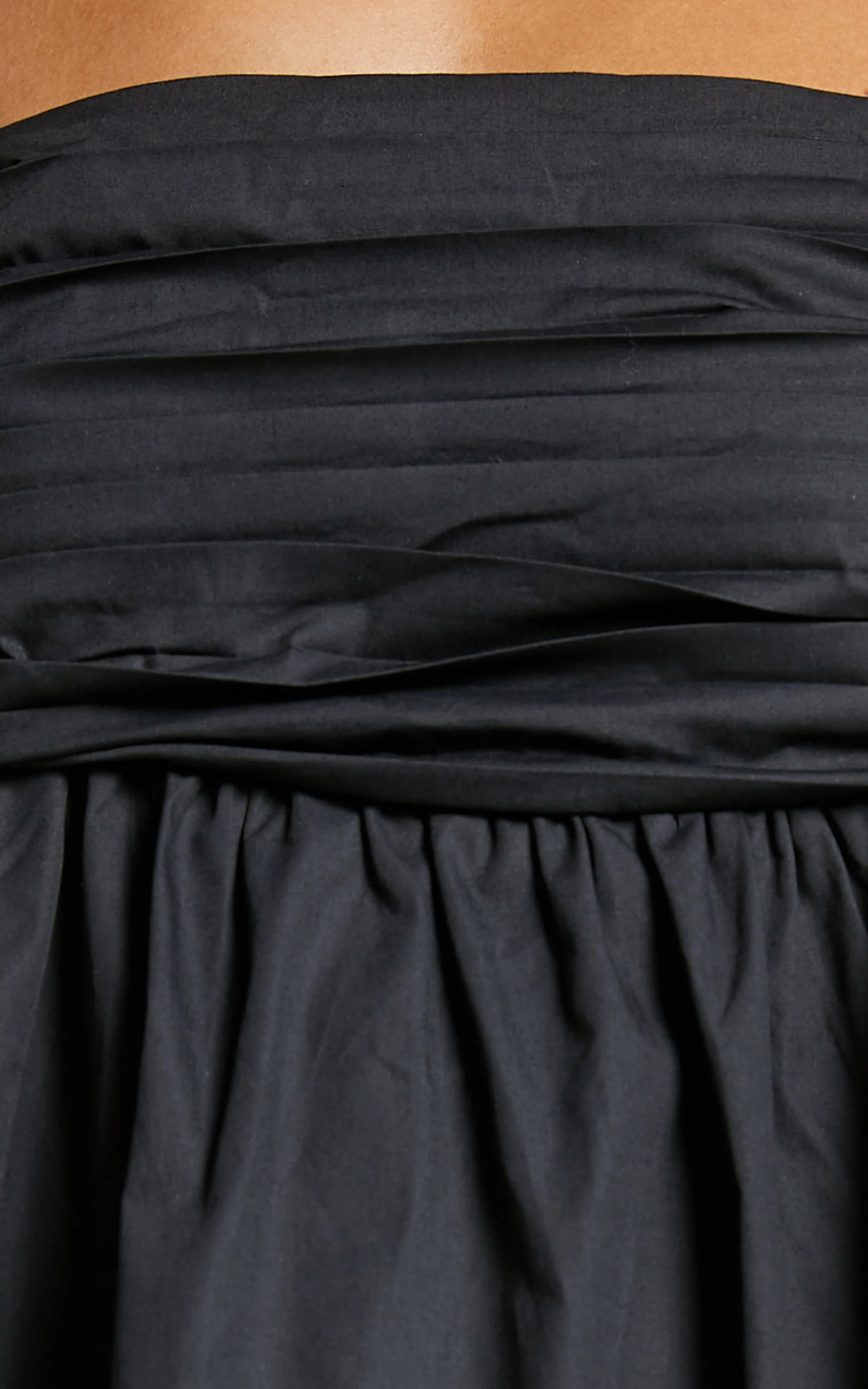 Clover Mini Dress - Back Bow Babydoll Dress in Black