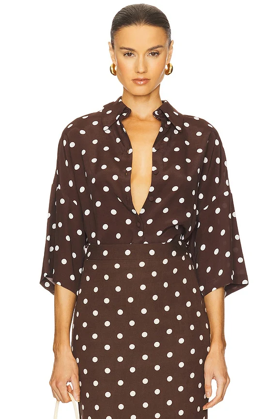 Oversized Polka Dot Shirt