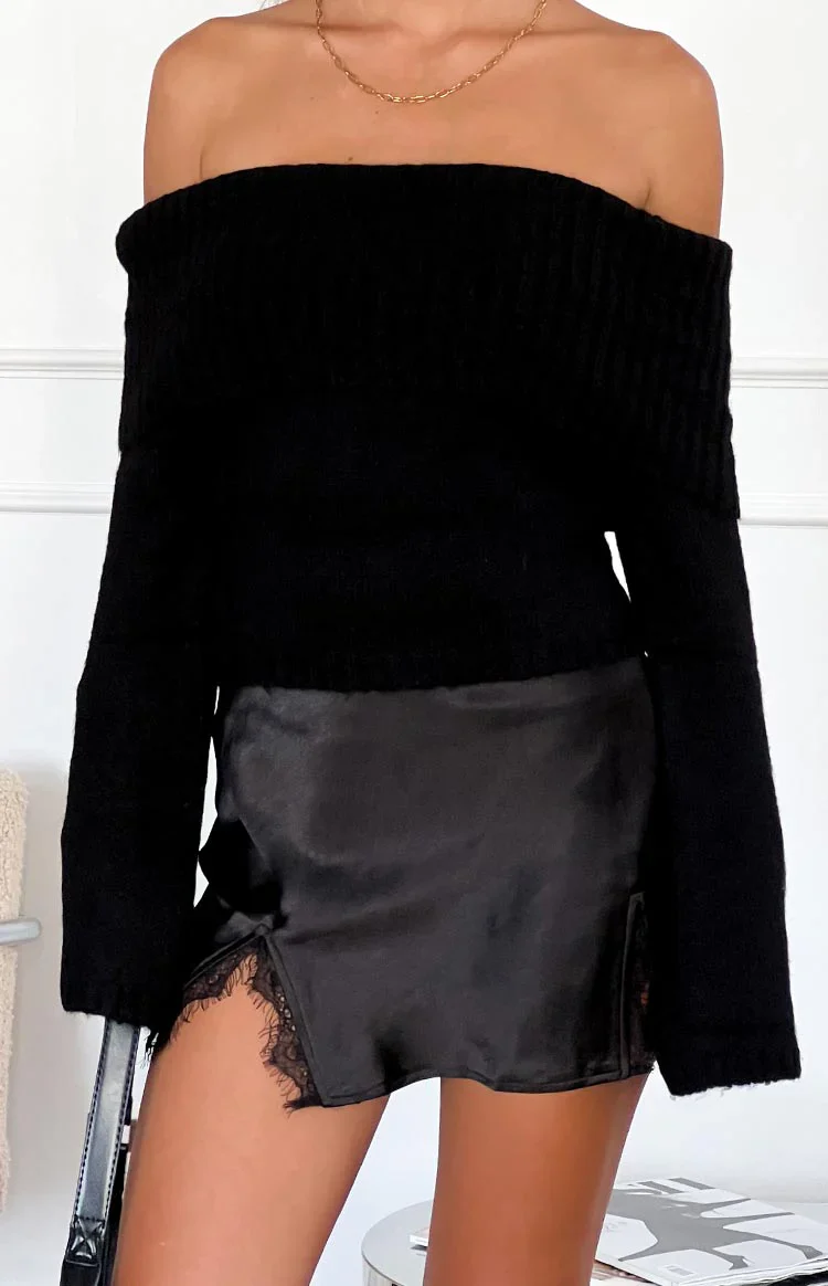 Vivian Lace Mini Skirt Black