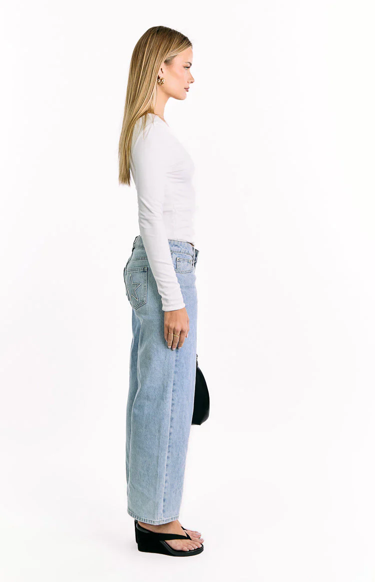 Elkie White Tie Waist Long Sleeve Top