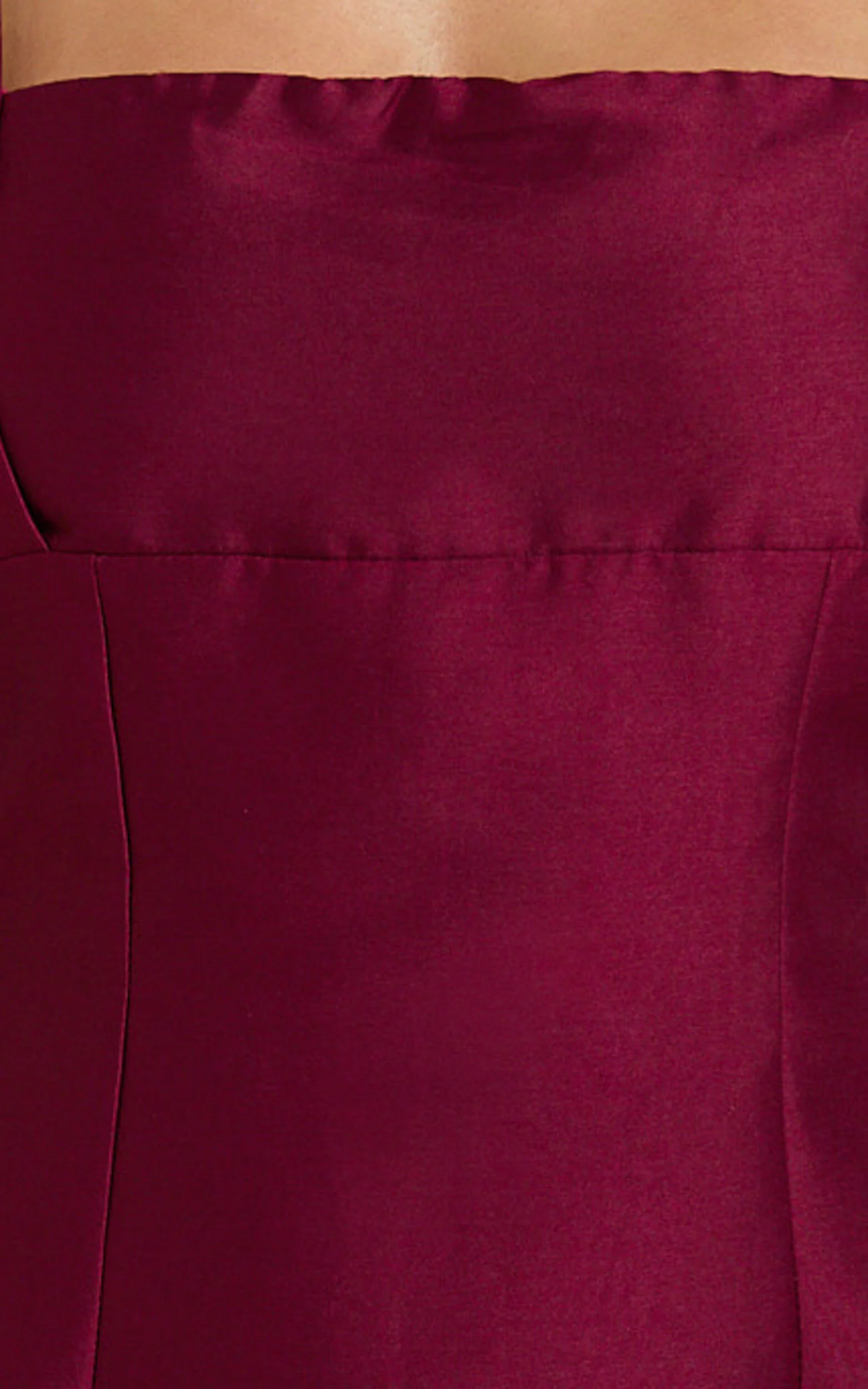 Beckett Mini Dress - Square Neck Fit And Flare Dress in Wine