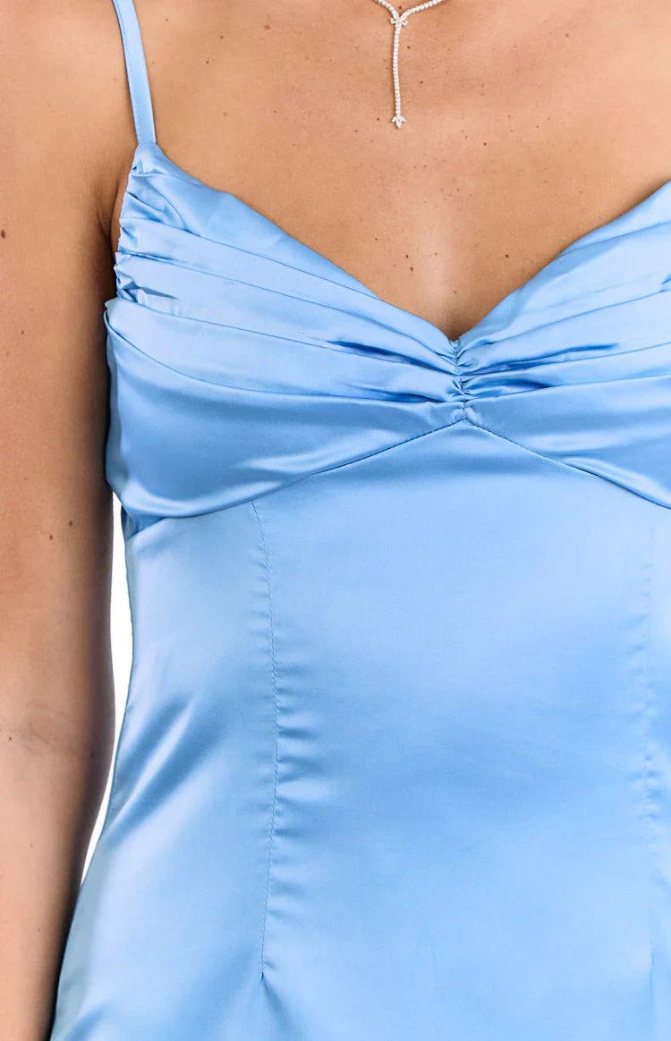 Honey Light Blue Mini Dress