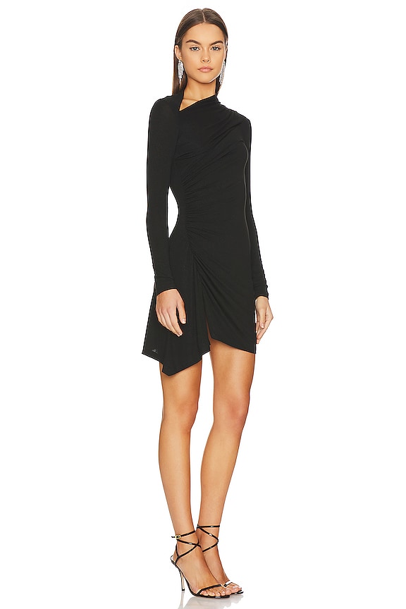 Lurex Jersey Slash Mini Dress