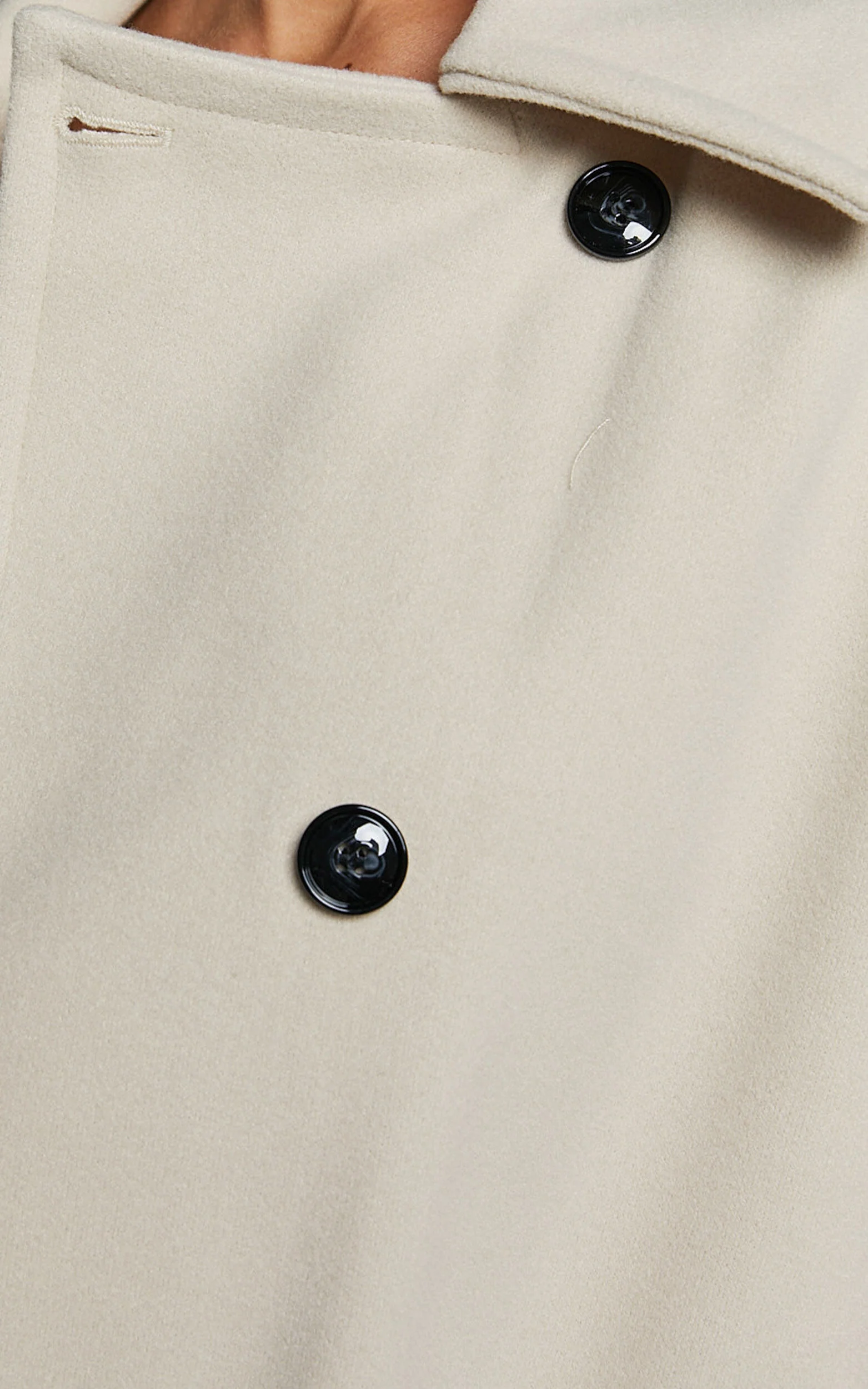 Claudia Coat - Triple Breasted Coat in Beige