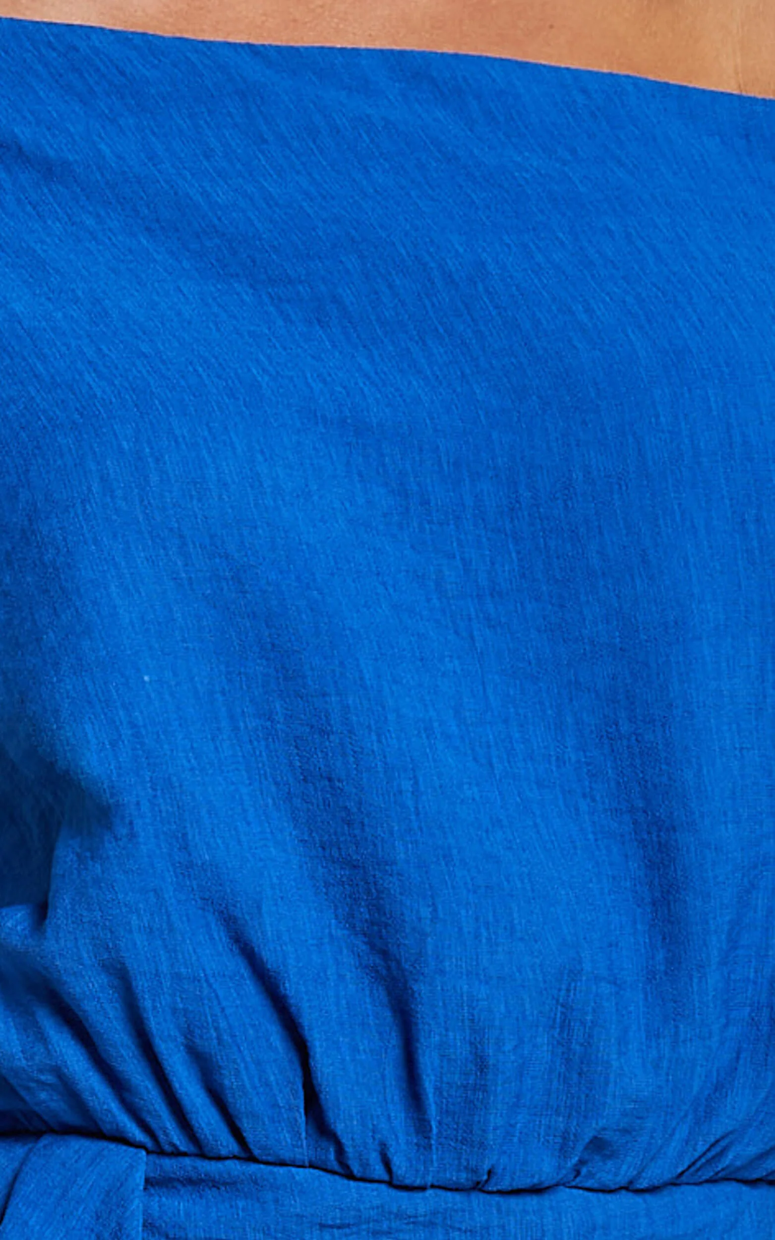 Niana Mini Dress - Drape One Shoulder Dress in Blue